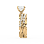 Oval Diamond Ring with Intertwined Band UAE