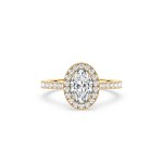 Oval Diamond Halo Engagement Ring
