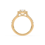 Oval Diamond Halo Engagement Ring Dubai UAE