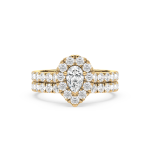 Pear Bridal Set Ring