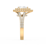 Pear Diamonds Double Halo Ring UAE