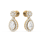 Pear-Shaped Diamond Dangle Earrings UAE
