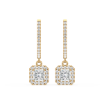 Princess-Cut Diamond Dangle Earrings