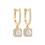 Princess-Cut Diamond Dangle Earrings Dubai