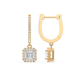 Princess-Cut Diamond Dangle Earrings UAE