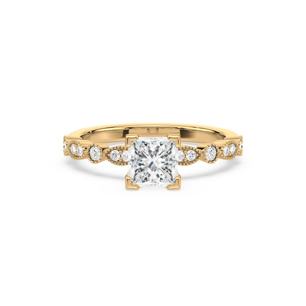 Princess diamond vintage ring