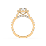 Round Diamond Halo Engagement Ring Dubai