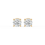 Round diamond Stud with hidden halo