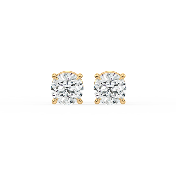 Round diamond Stud with hidden halo