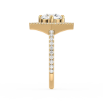 Square halo lab diamond ring UAE