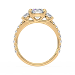 Three Stone Round Brilliant-Cut Diamond Ring