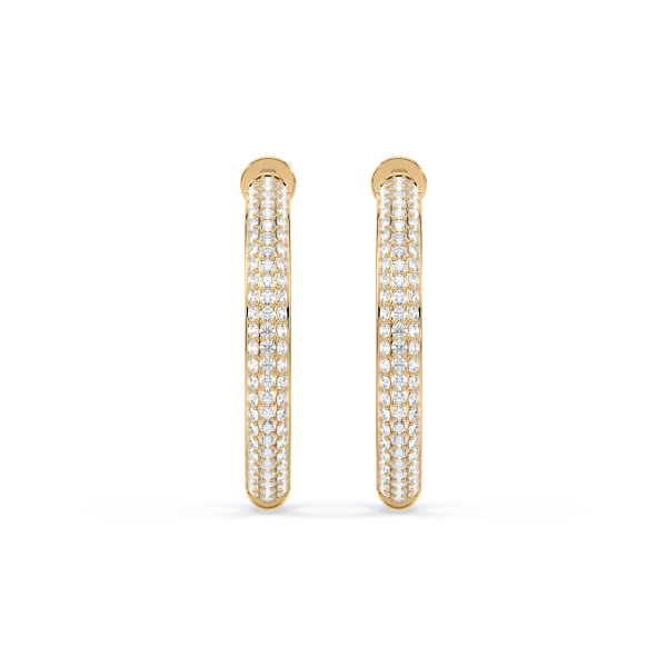 Three row Hoop earrings