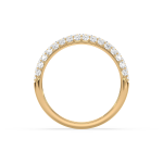 Triple-Row Pave Set Diamond Band Dubai