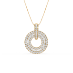 Round & Baguette diamond pendant