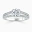 3 carat round diamond split shoulder ring top