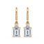 Emerald cut diamond drop earrings