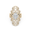 Ornate Oval Diamond Ring