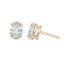 Oval Diamond Stud Earrings Dubai