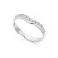 Carved setting half eternity diamond ring